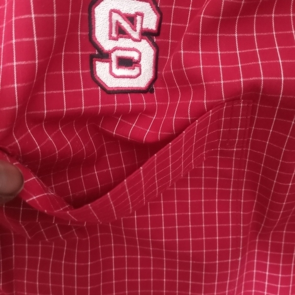 Antigua North Carolina State Windowpane Plaid Button Down Shirt Size XL - Picture 5 of 15